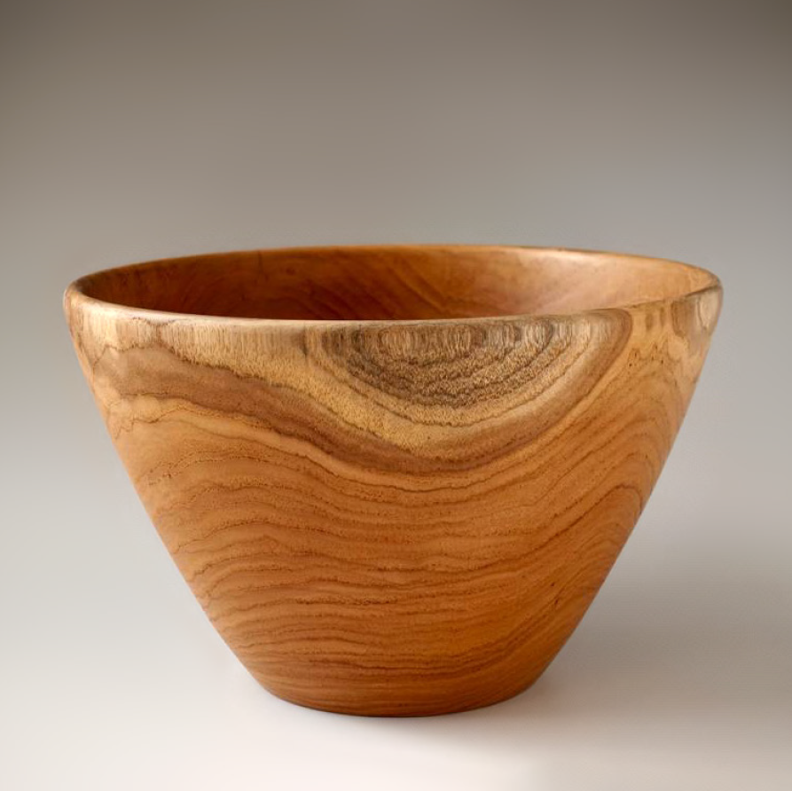 Teak High Bowl