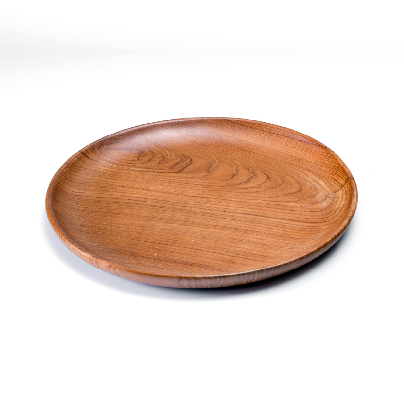 Teak Round Plates