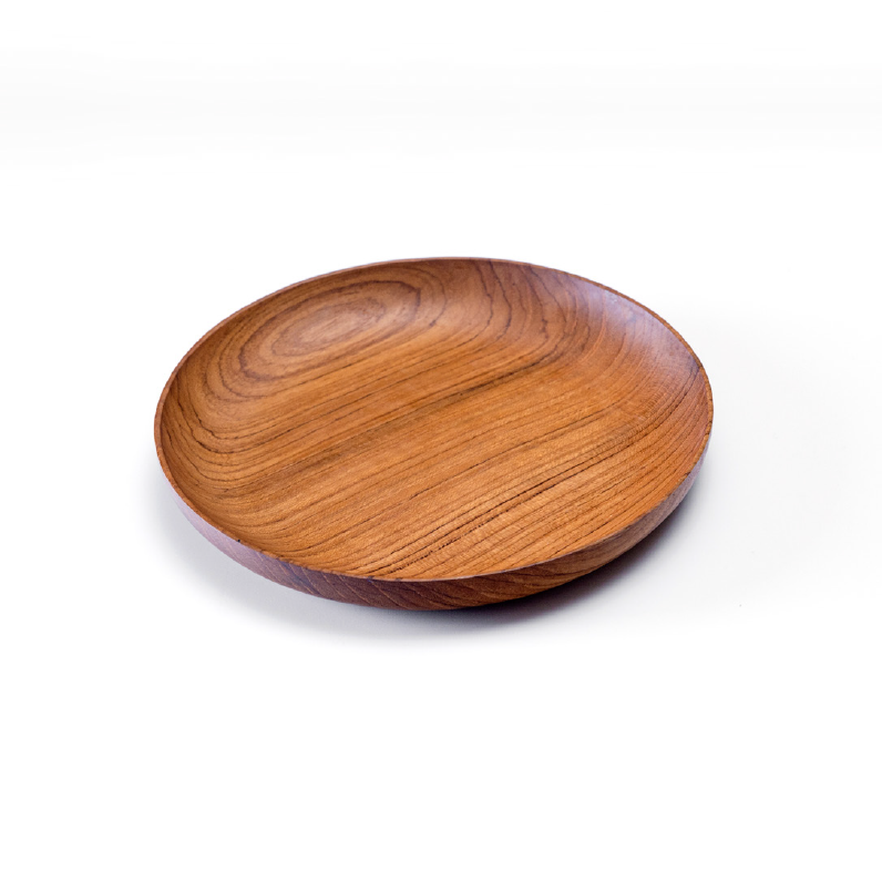 Teak Round Plates