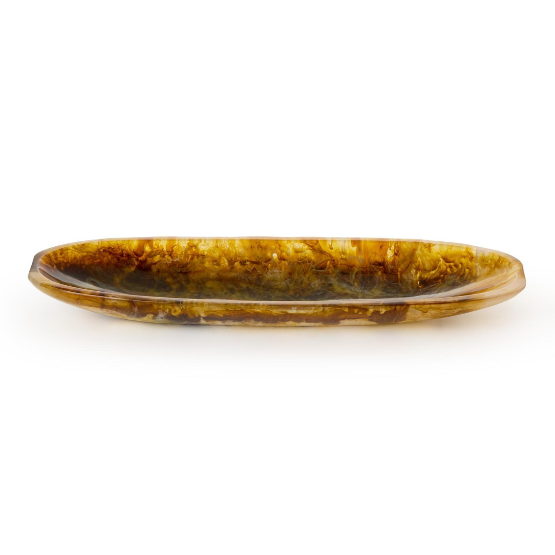 Tortoise Resin Oval Tray