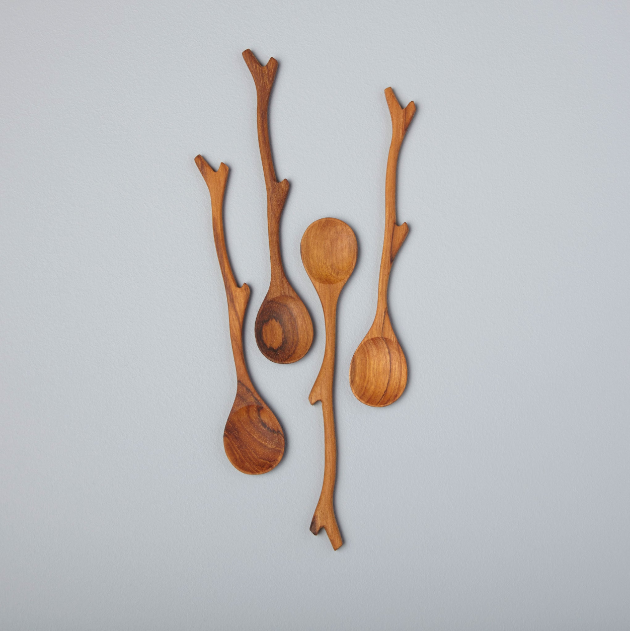 Teak Twig Spoons, Set of 4