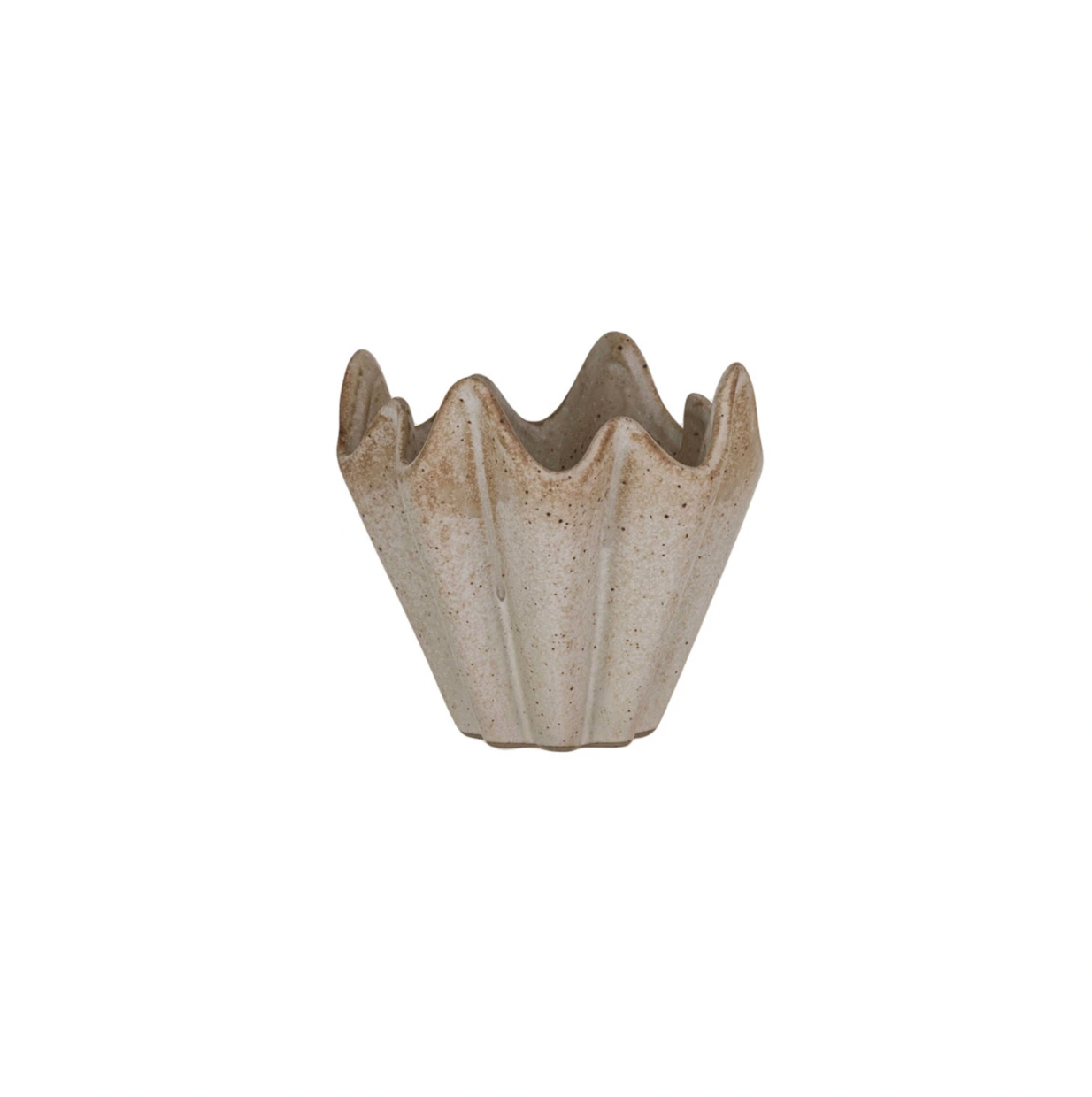 Stoneware Narrow Pleated Bowl