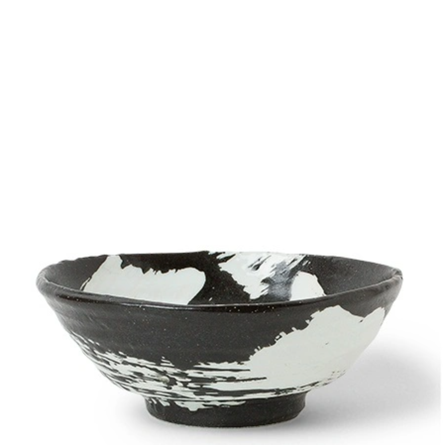White Brush Medium Bowl