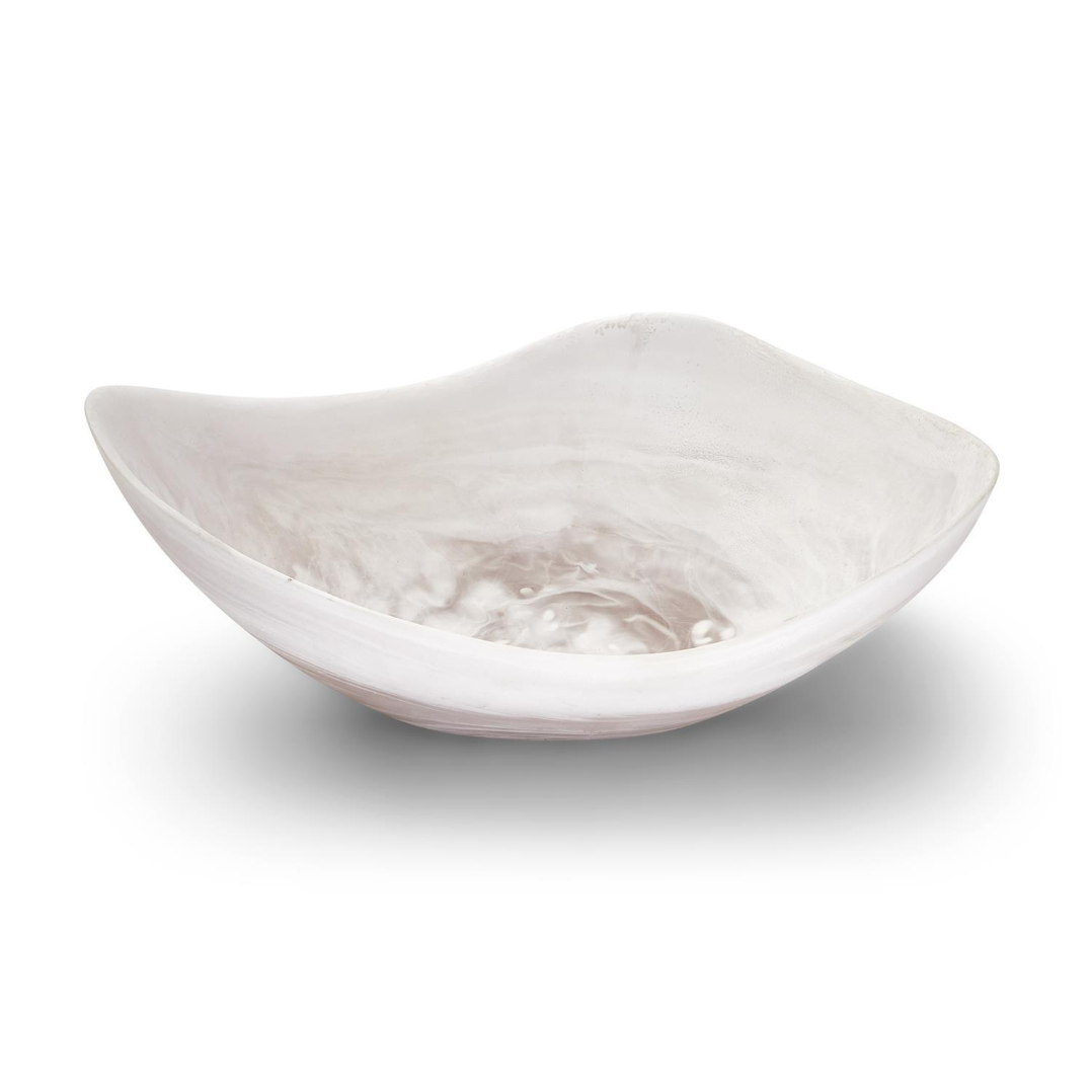 White Cloud Resin Bowl