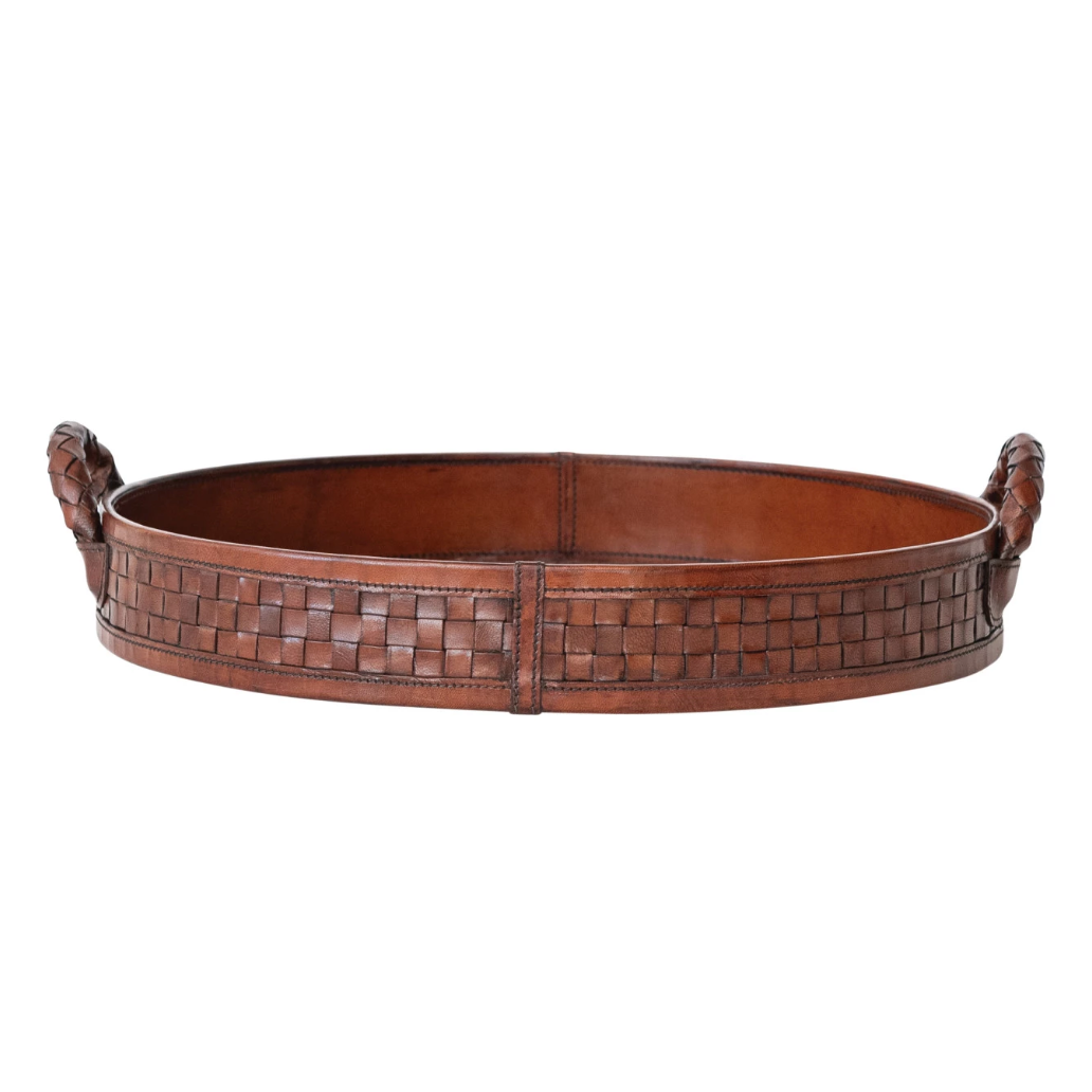 Woven Leather Tray