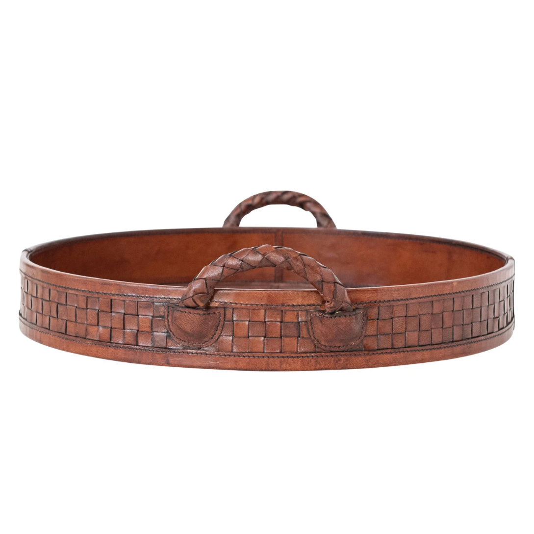 Woven Leather Tray