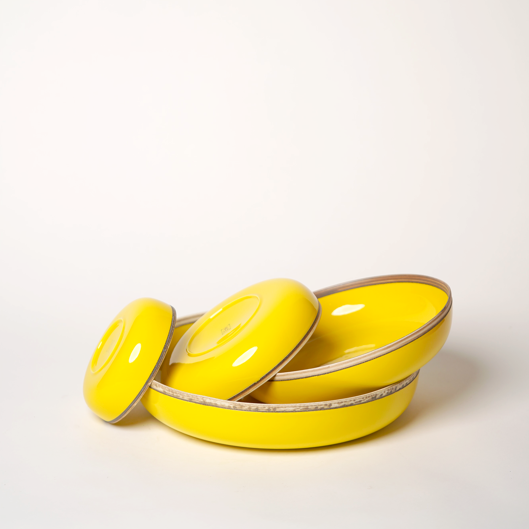 Porcelain Nesting Bowls, Yellow