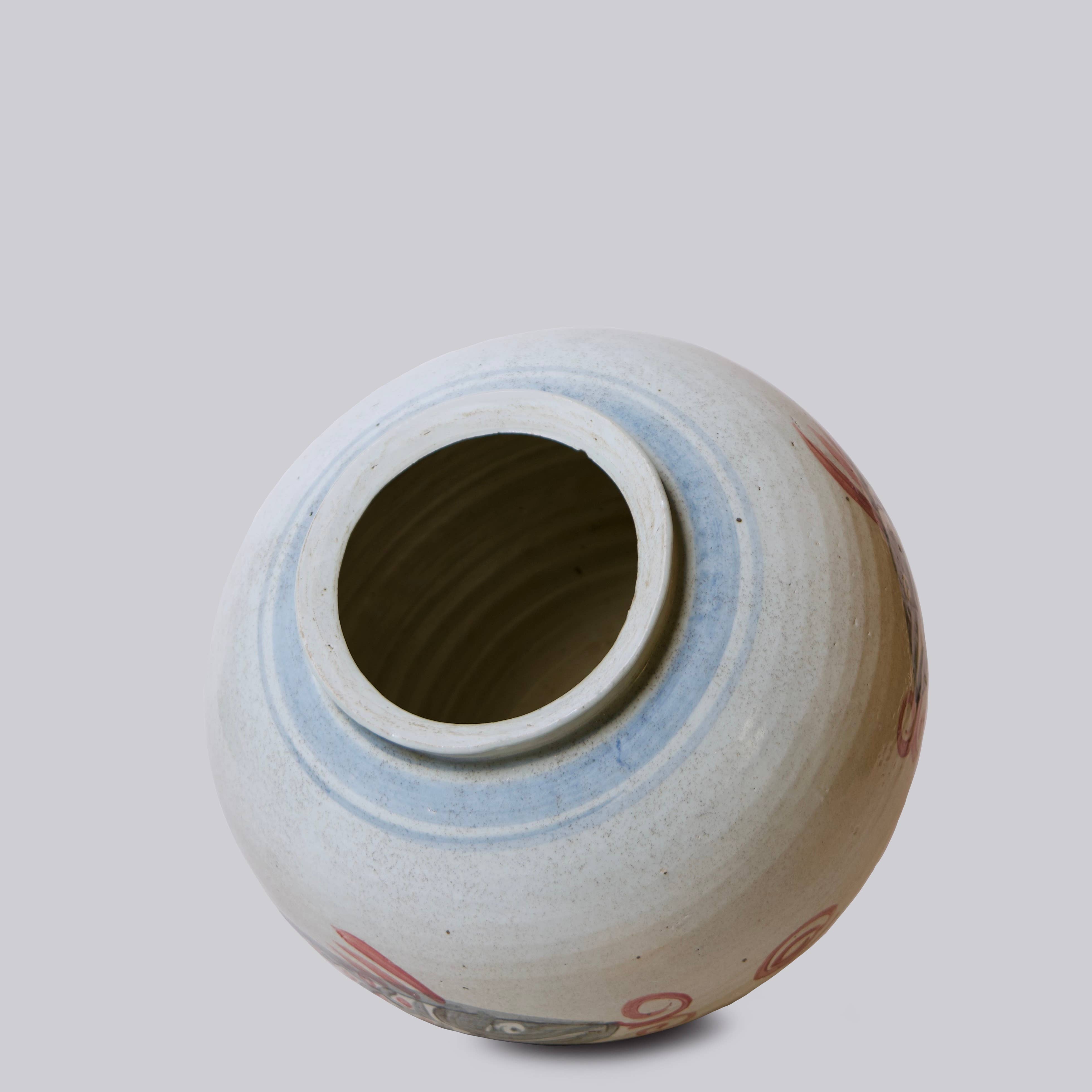 Rustic Porcelain Fish Vase