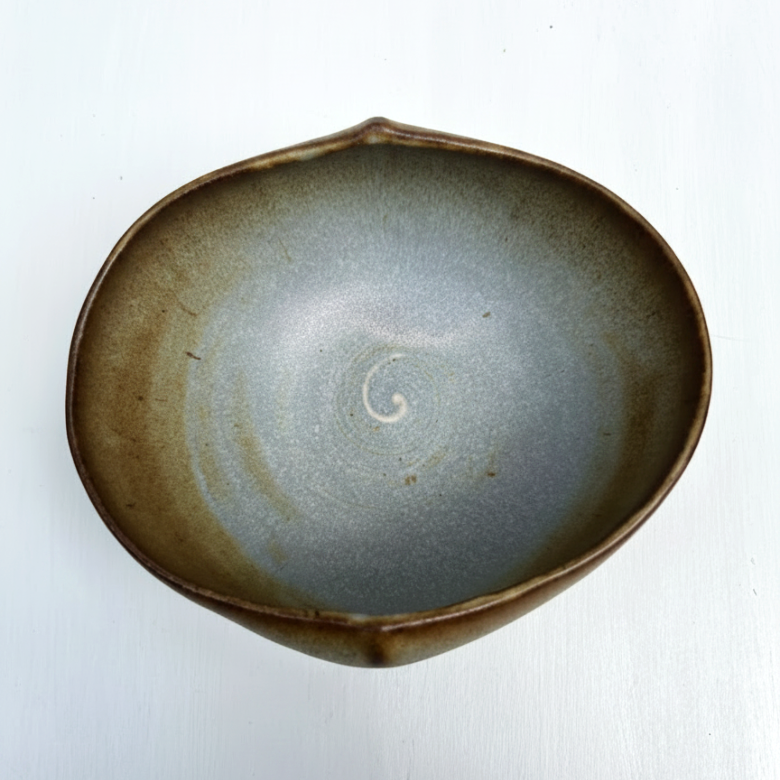 Brown Swirl Wide Bowl, Medium