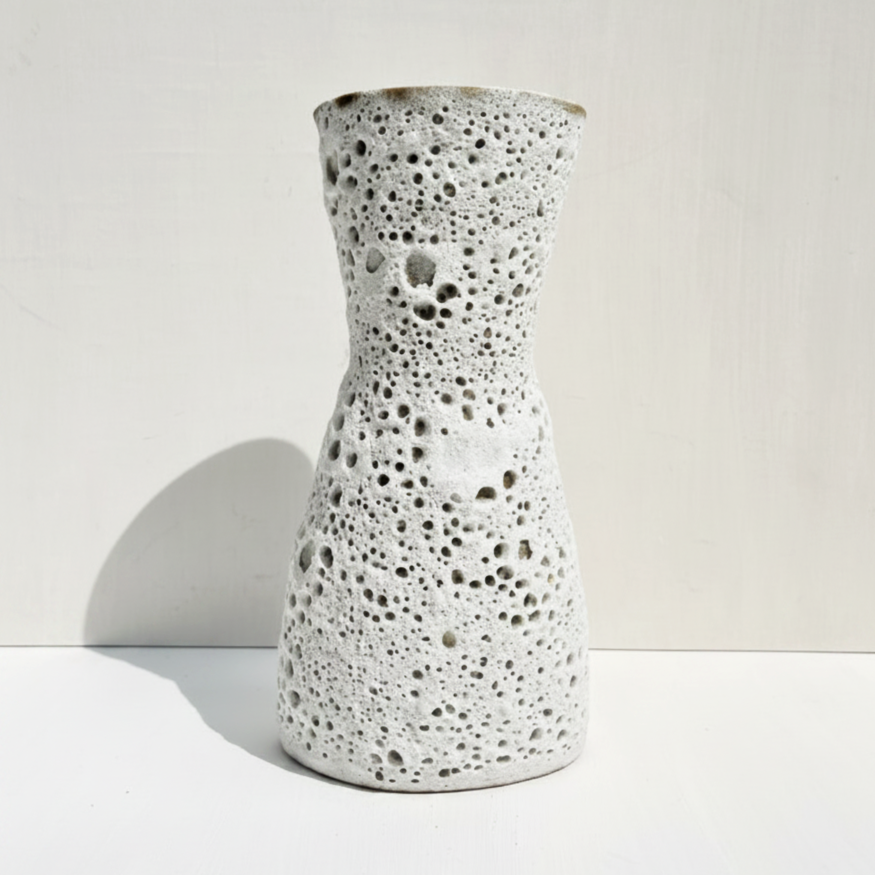 Crater Glaze Hourglass Vase