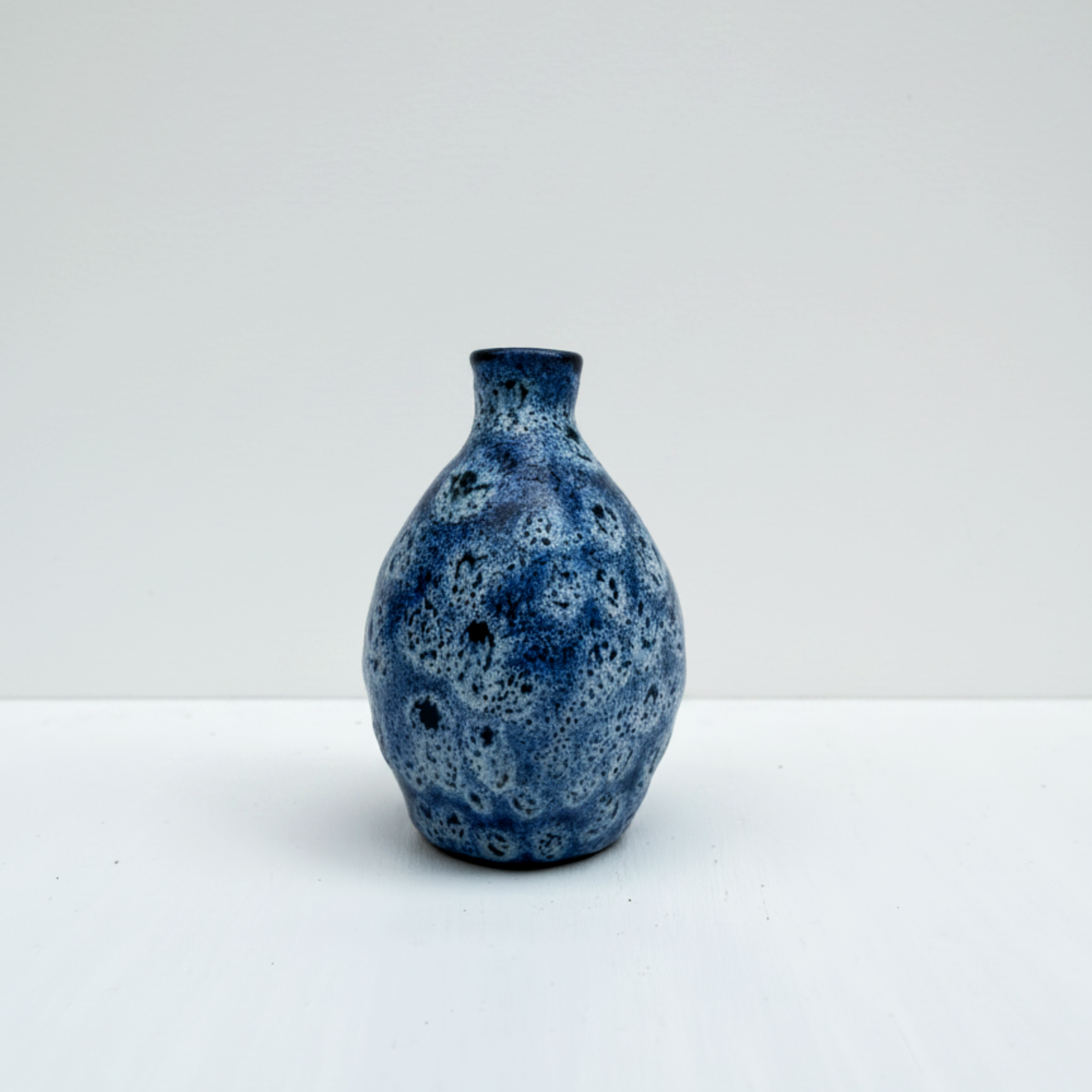 Blue Spotted Bud Vase