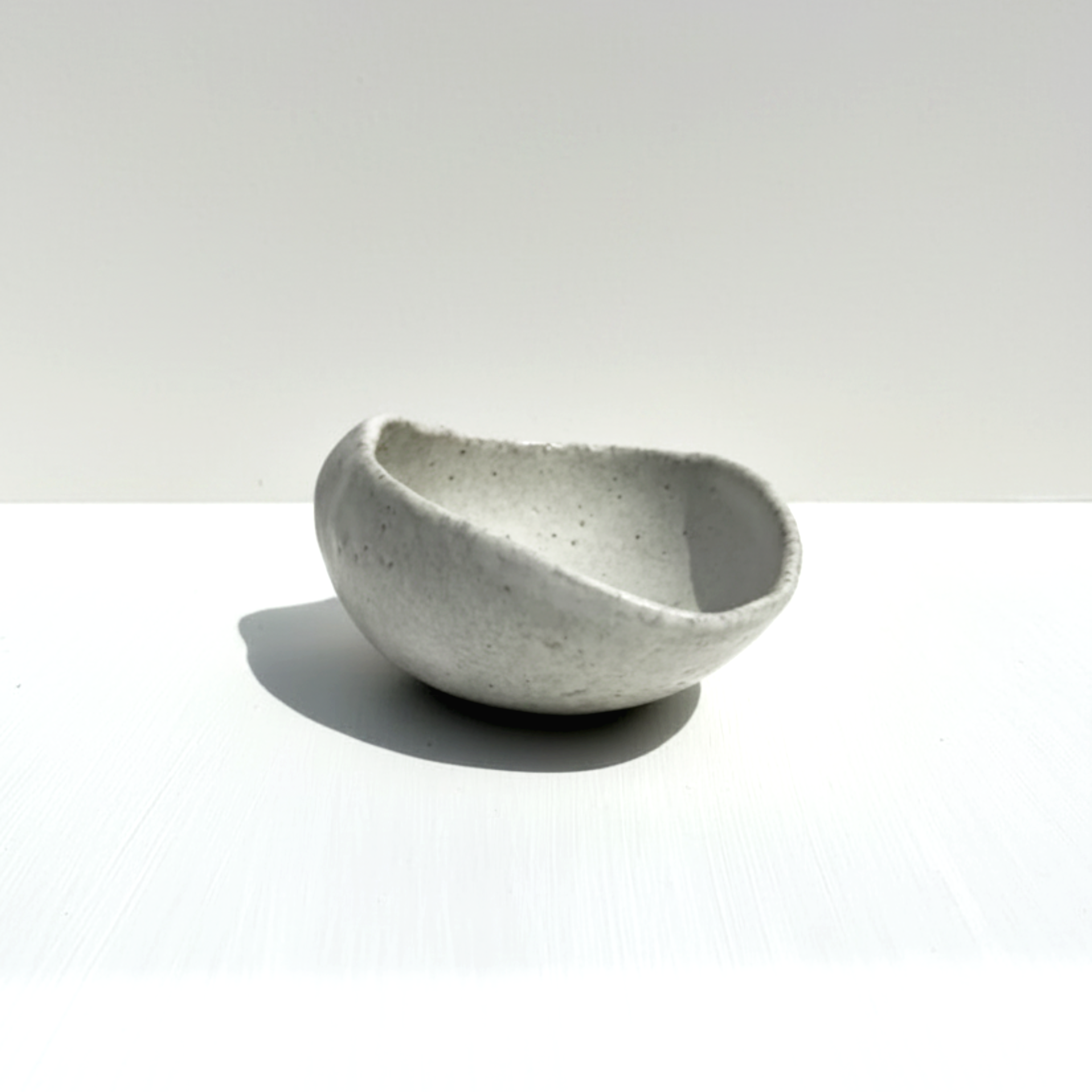 White Textured Shell Bowl, Small