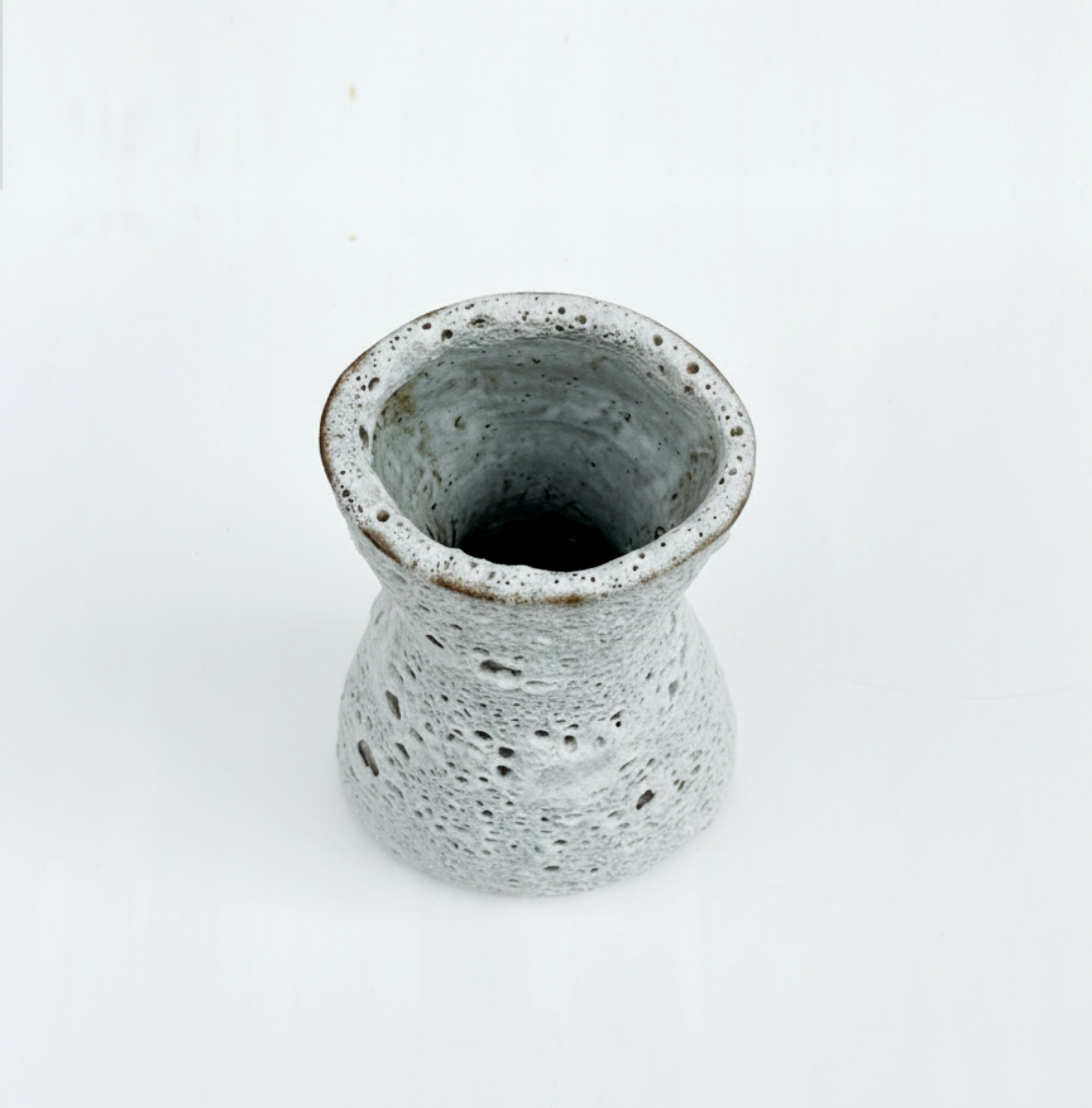Crater Glaze Hourglass Vase