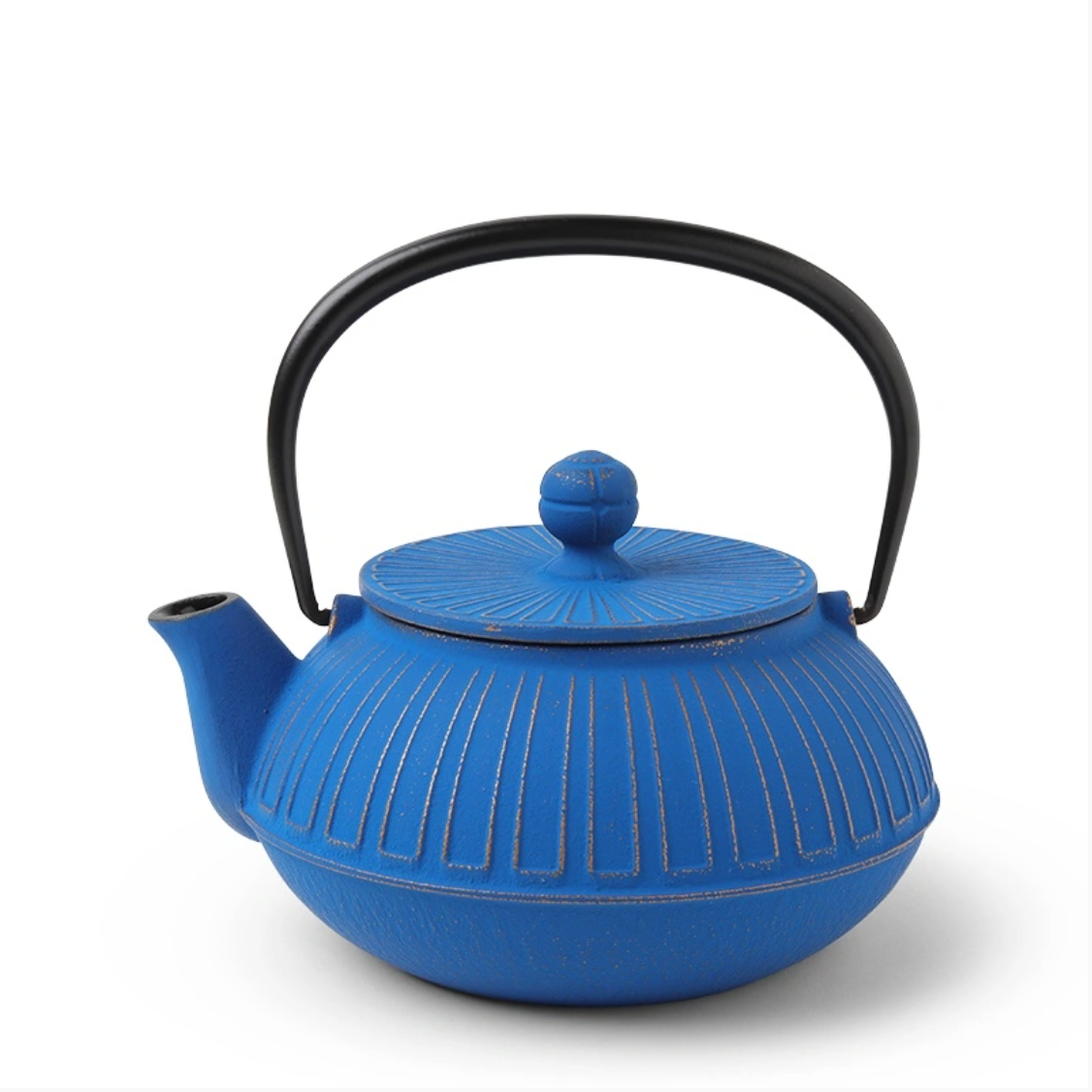 Gold Azure Chrysanthemum Cast Iron Teapot