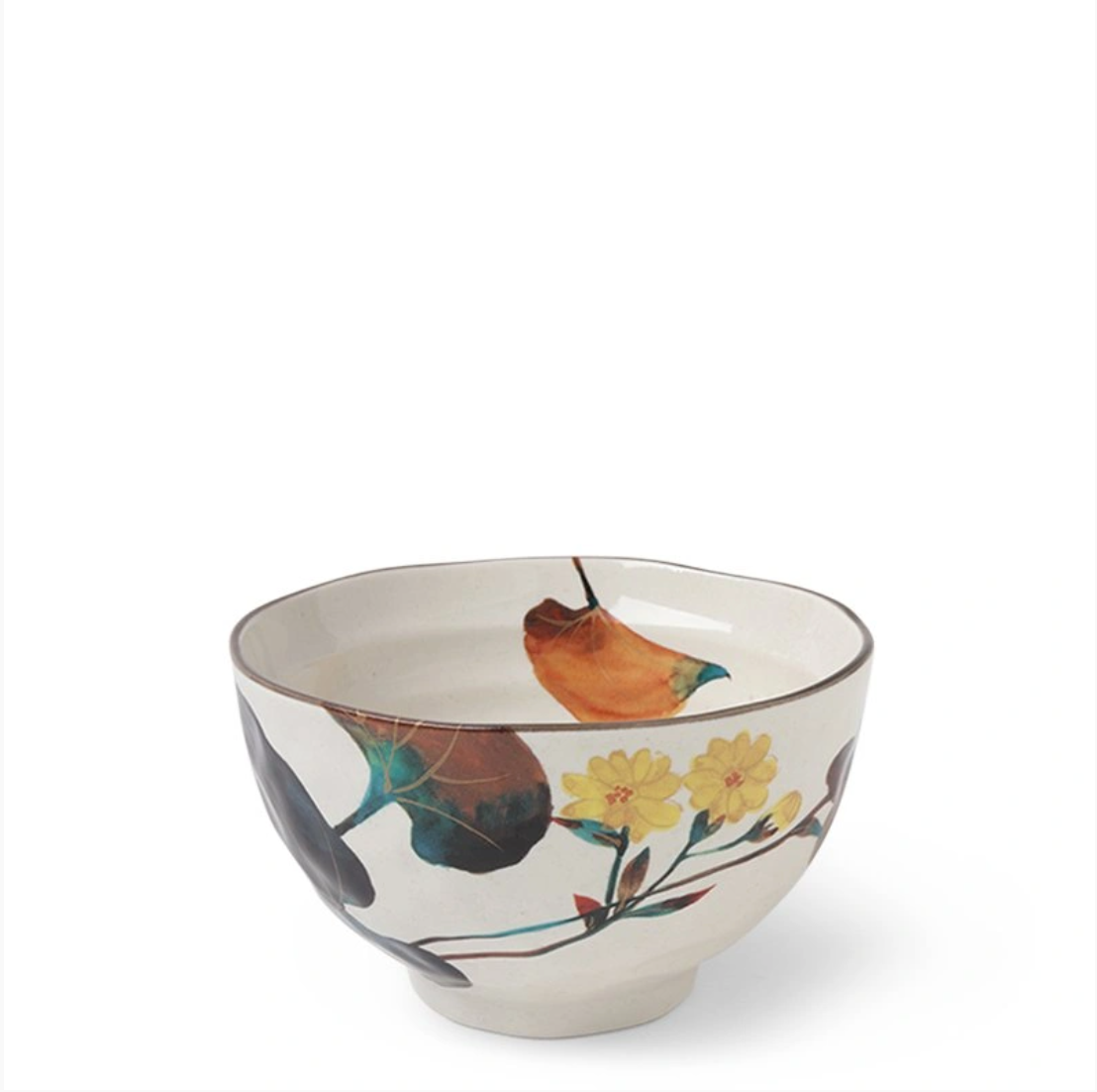 Autumn Bloom Rice Bowls, Set of 4