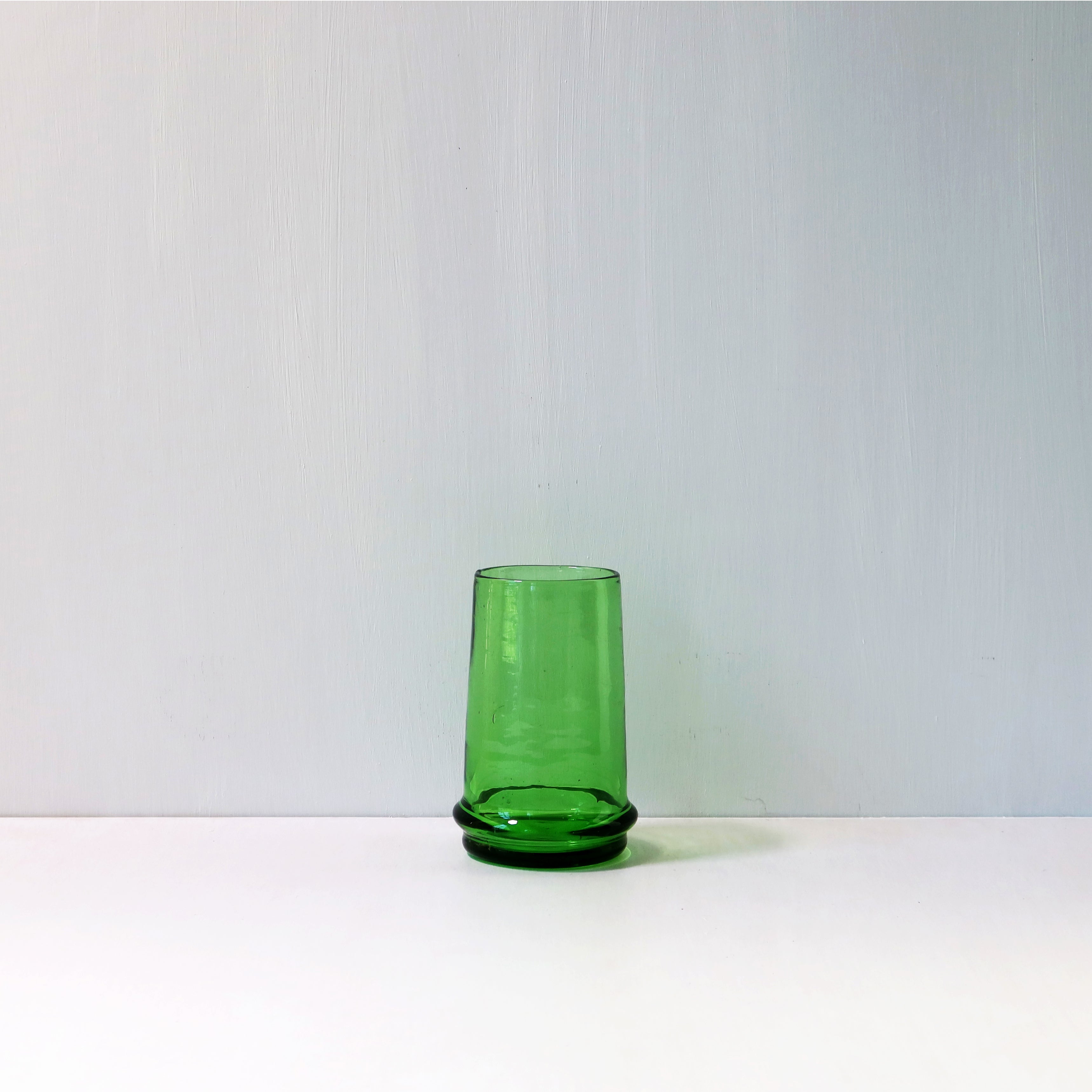 Moroccan Green Tapered Glass Tumbler, Large