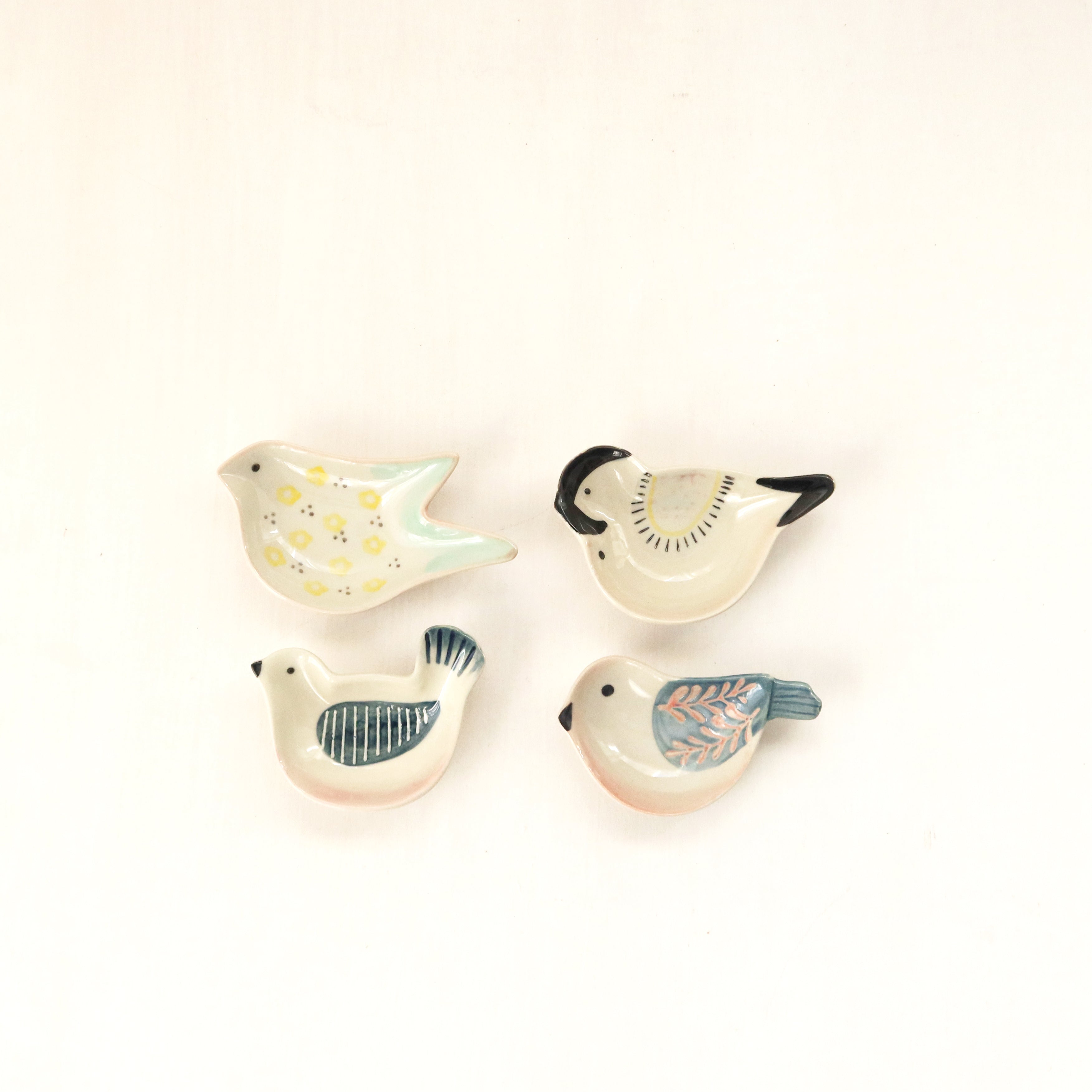 Bird Sauce Dish, Set of 4