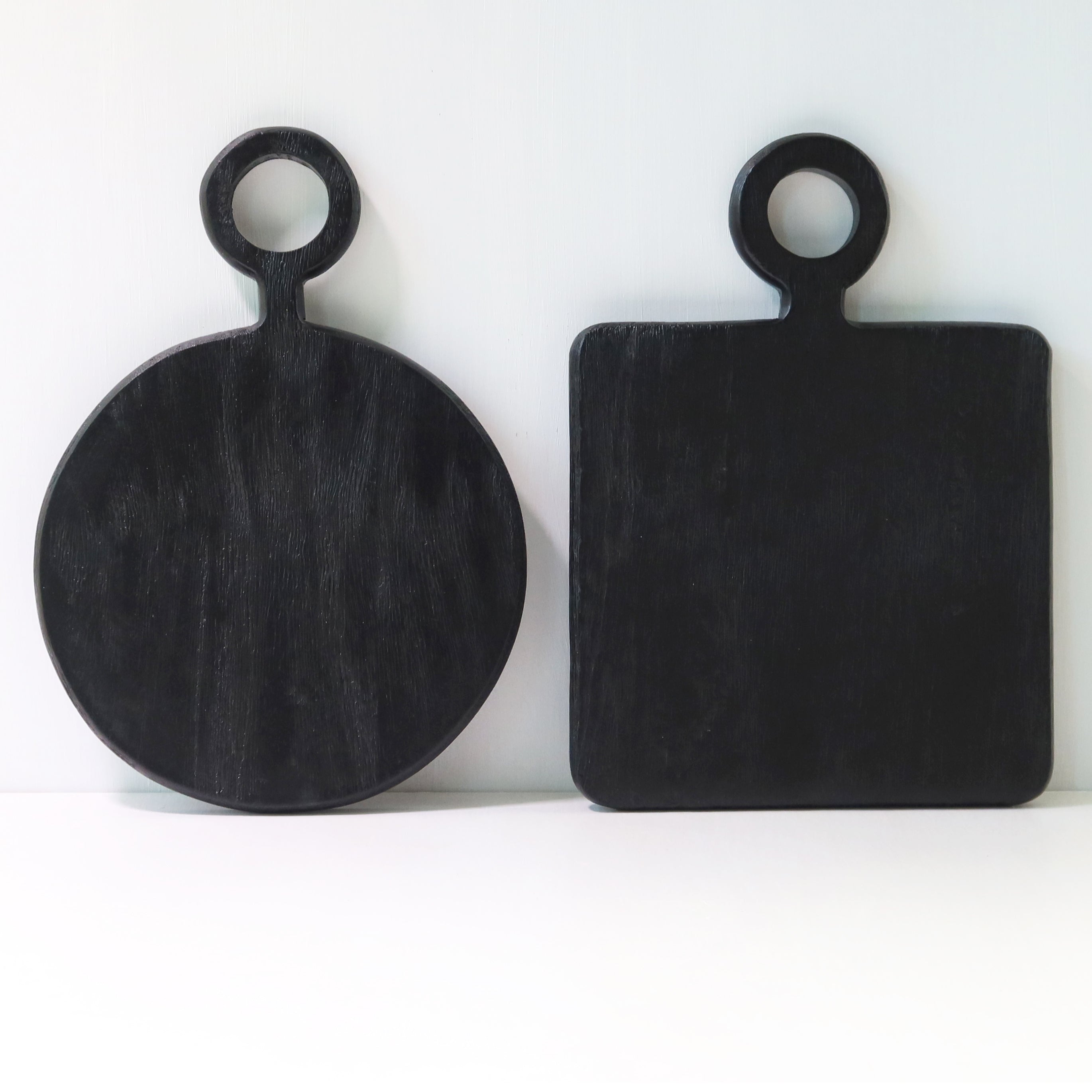 Square Board in Black Mango Wood, Small