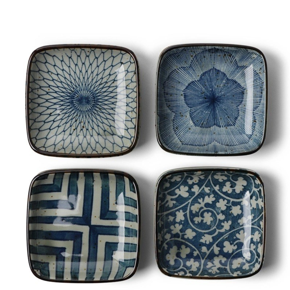 Vintage Inspired Sauce Plates, Set of 4