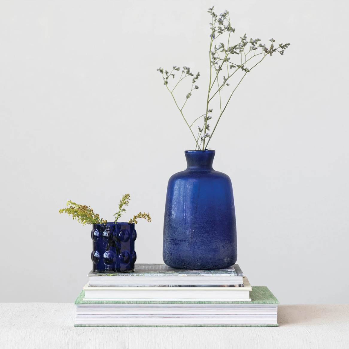 Klein Blue Sand Blasted Vase