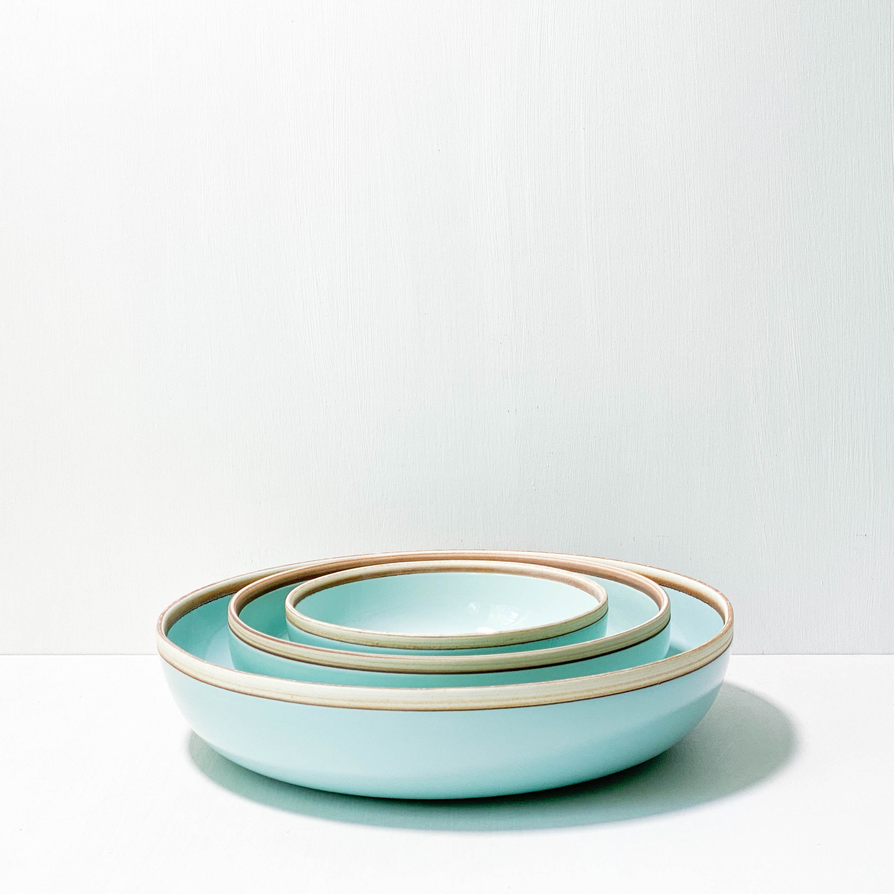 Porcelain Nesting Bowls, Celadon