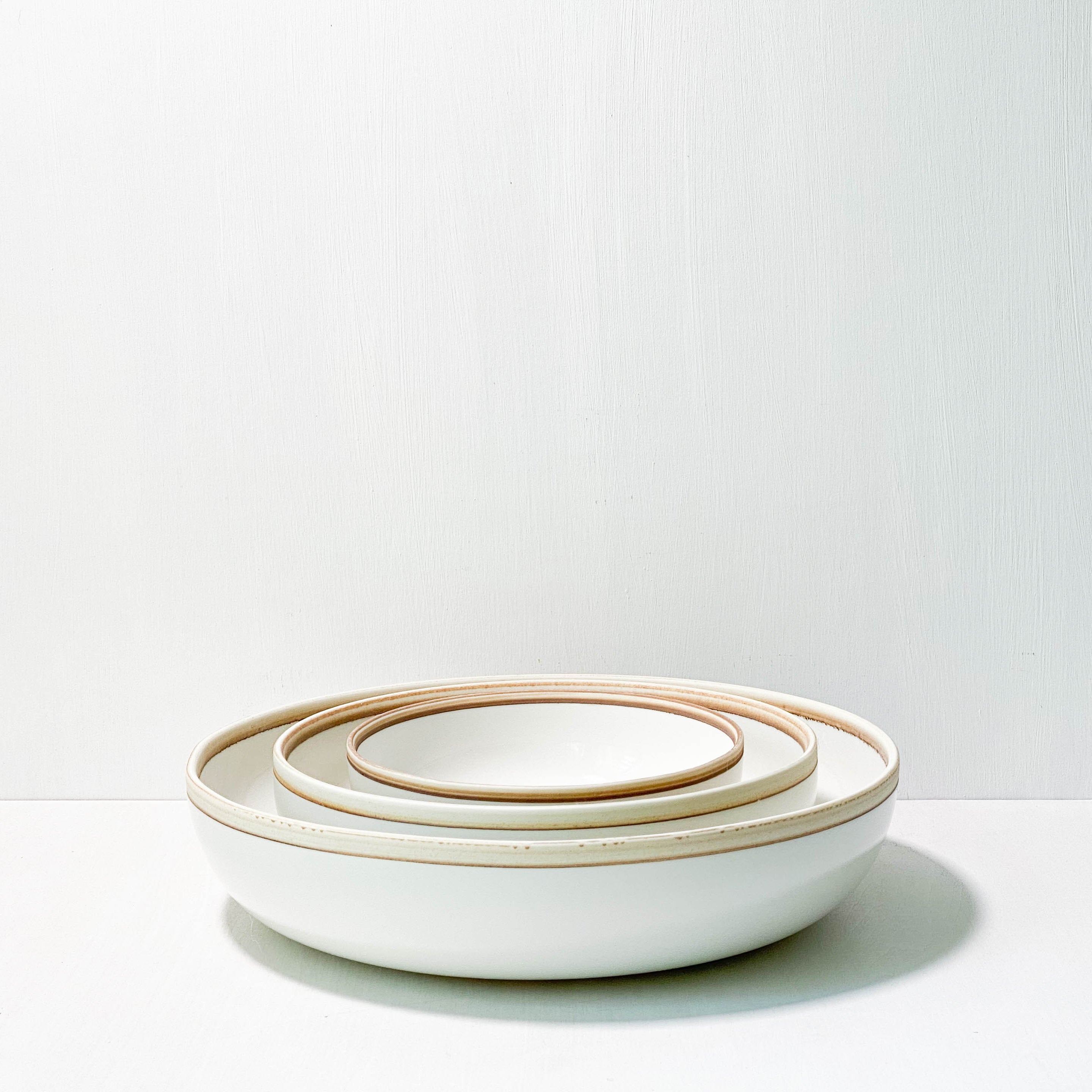 Porcelain Nesting Bowls, White