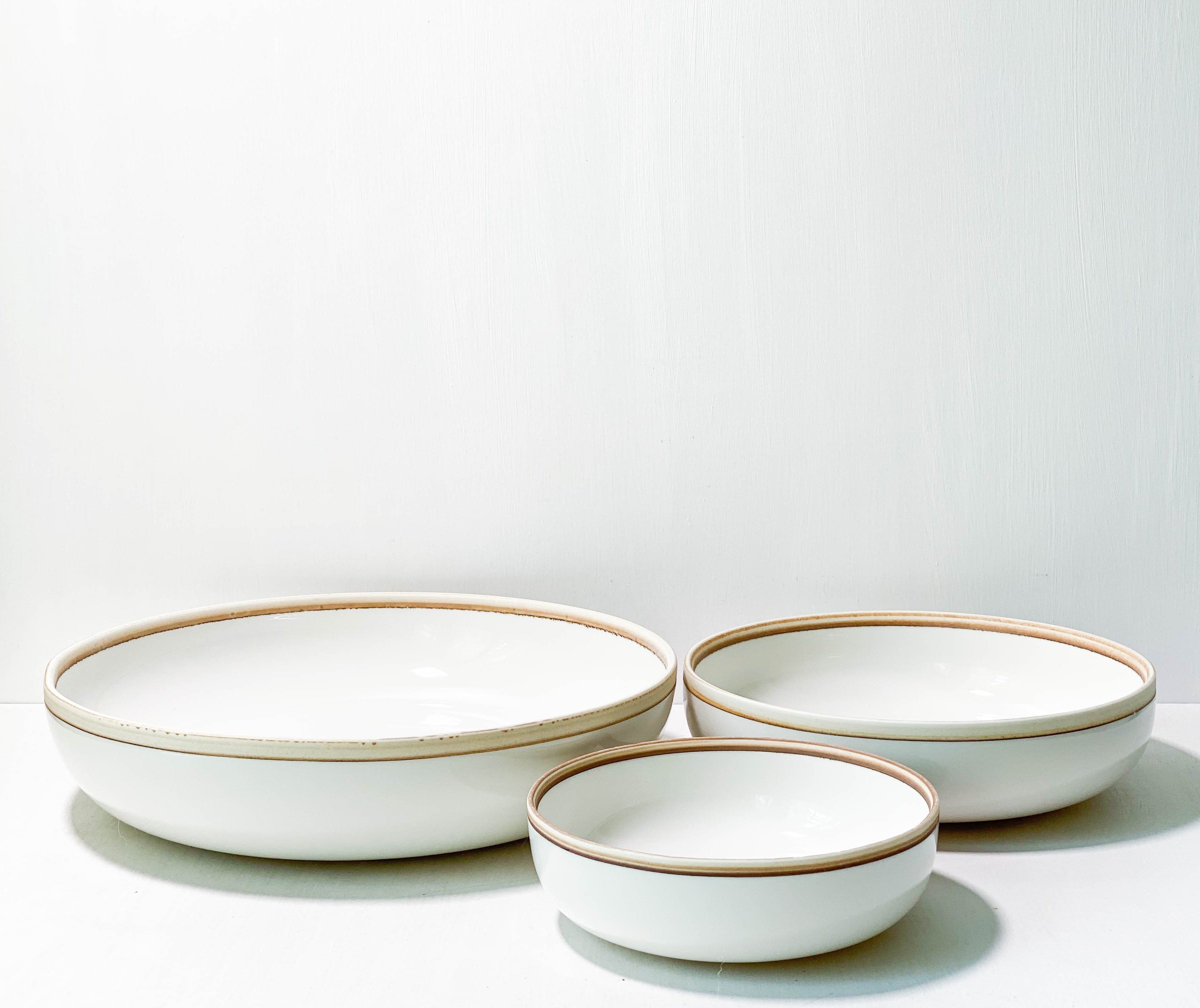 Porcelain Nesting Bowls, White