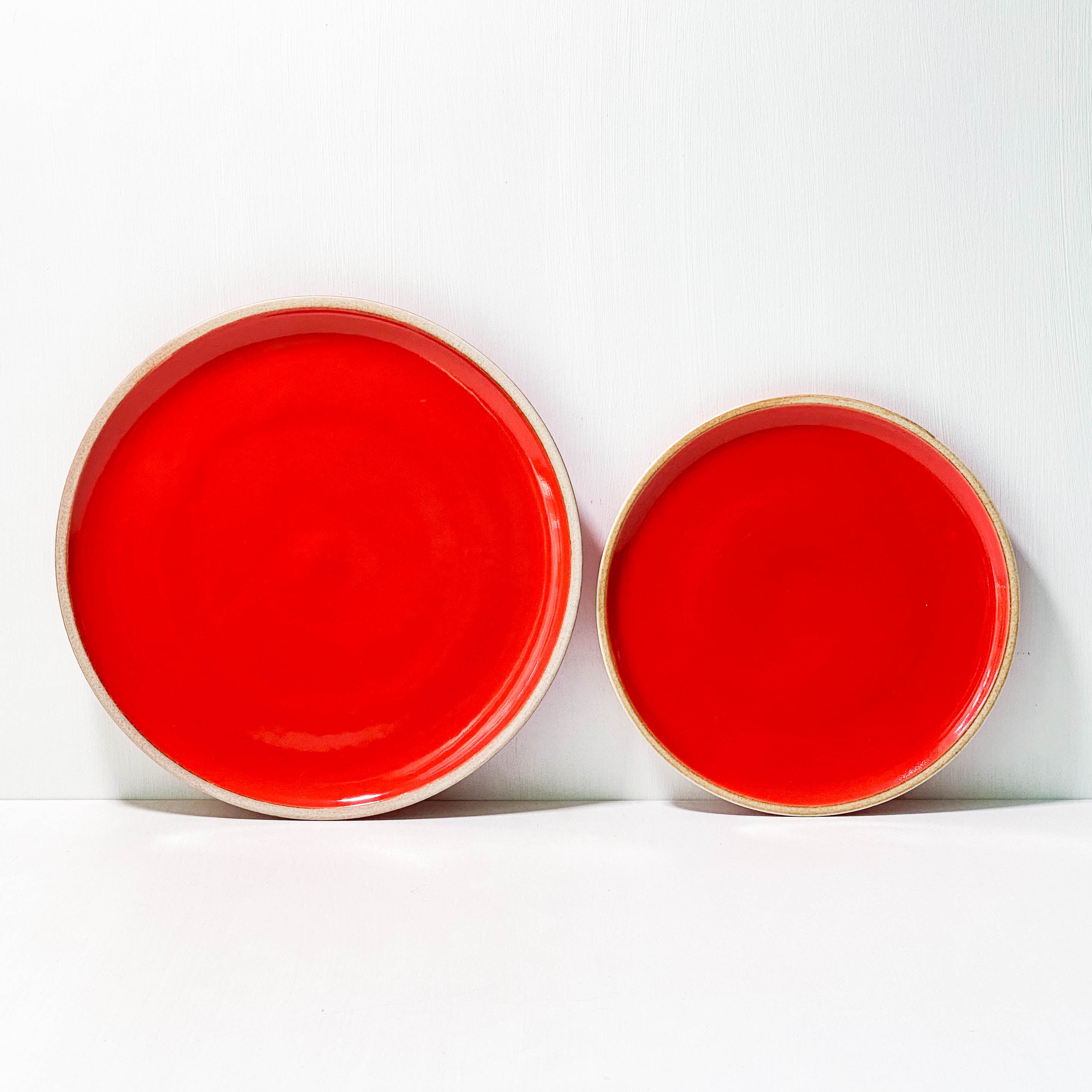 Lipstick Red Porcelain Plates