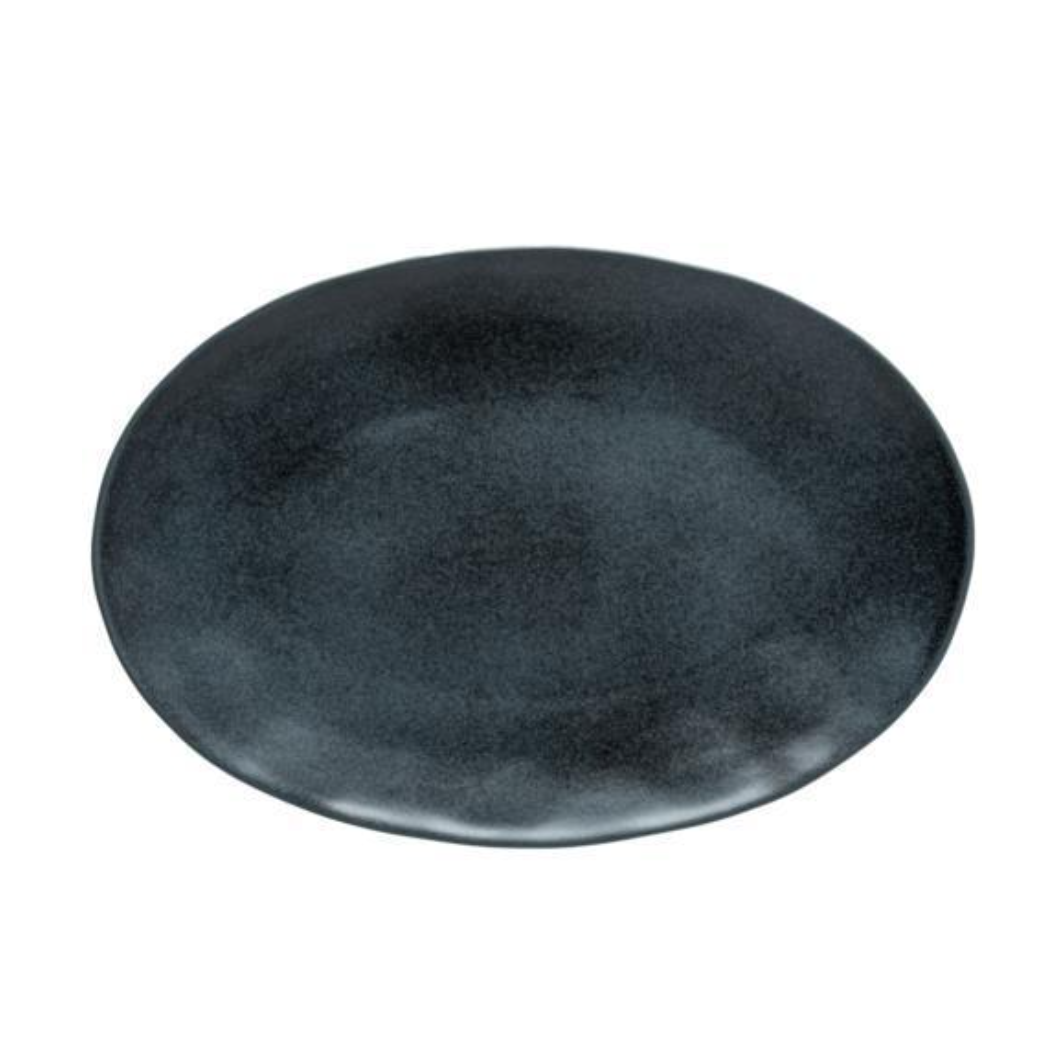 Livia Oval Platter, Black