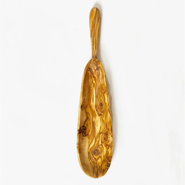 Oval Narrow Tapas Board in Olive Wood