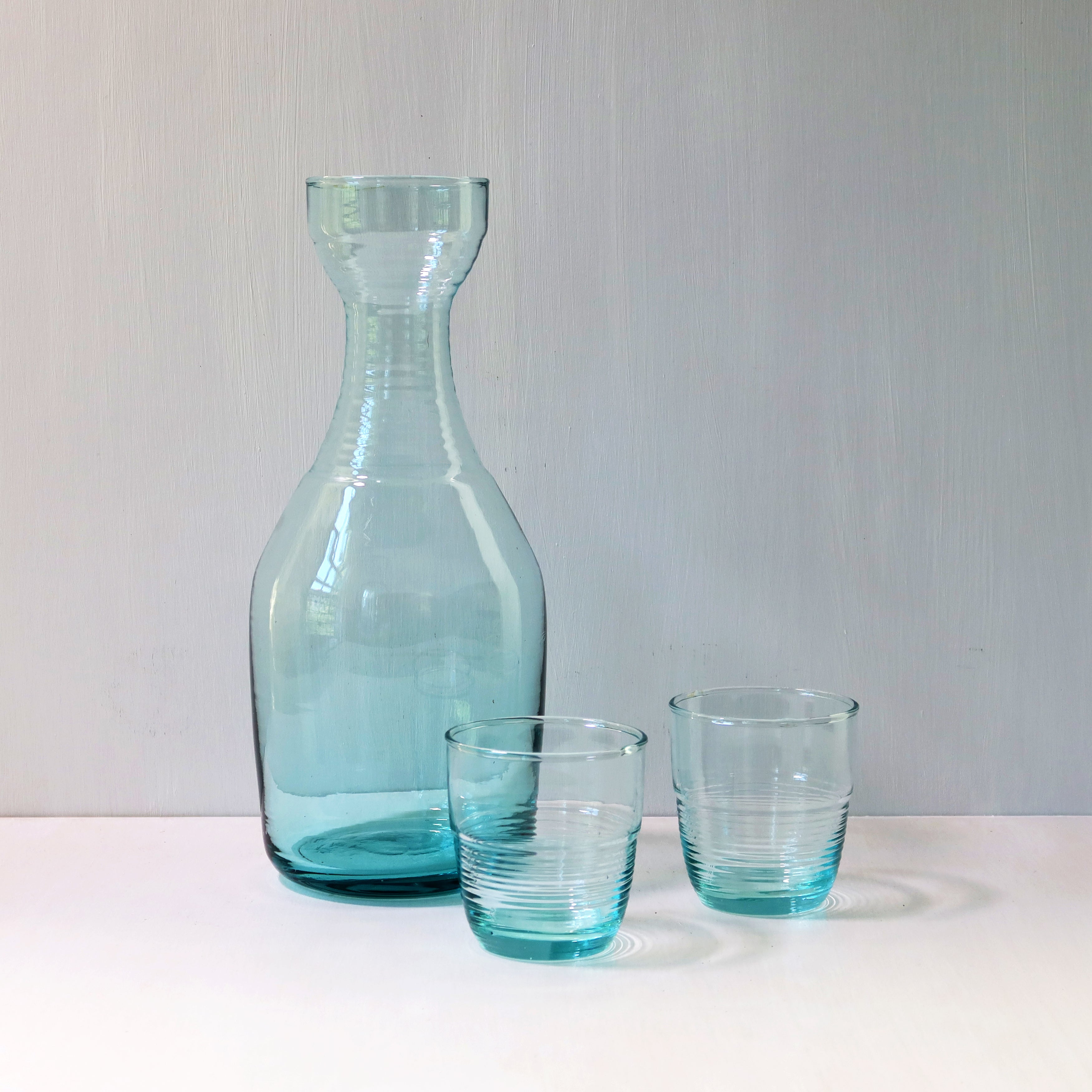 Glass Ripple Carafe, Tall