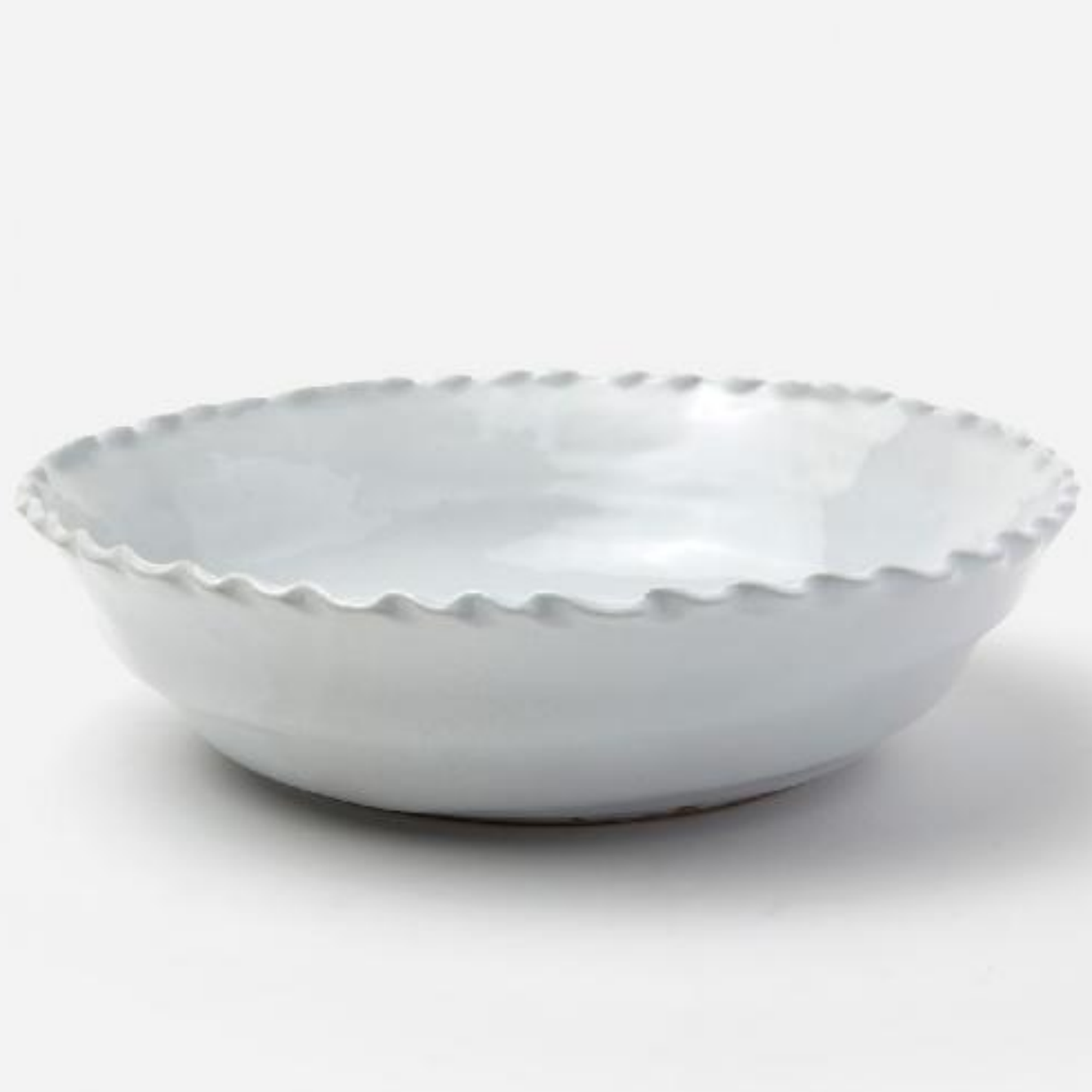 Antique White Ruffle Serving Bowl