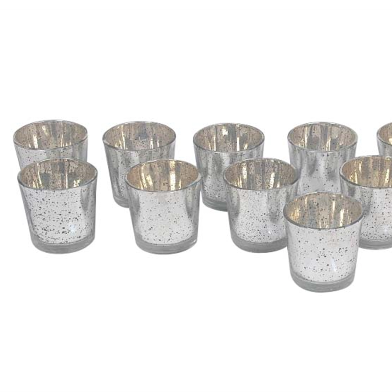 Silver Glass Votive Holders