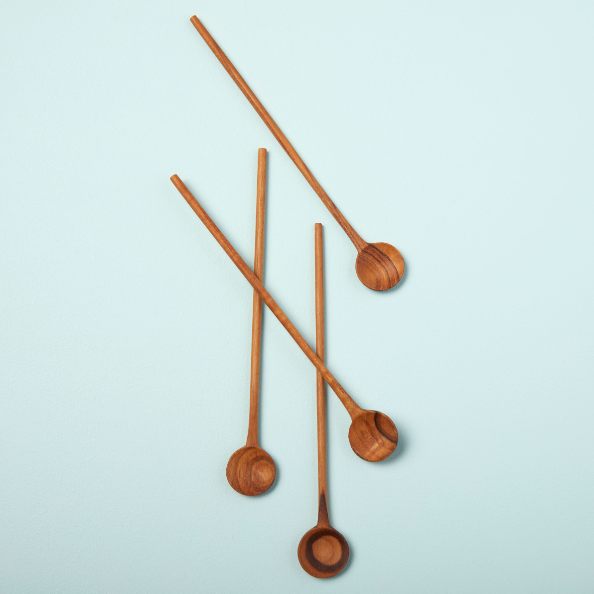 Stirrers in Teak, Set of 4