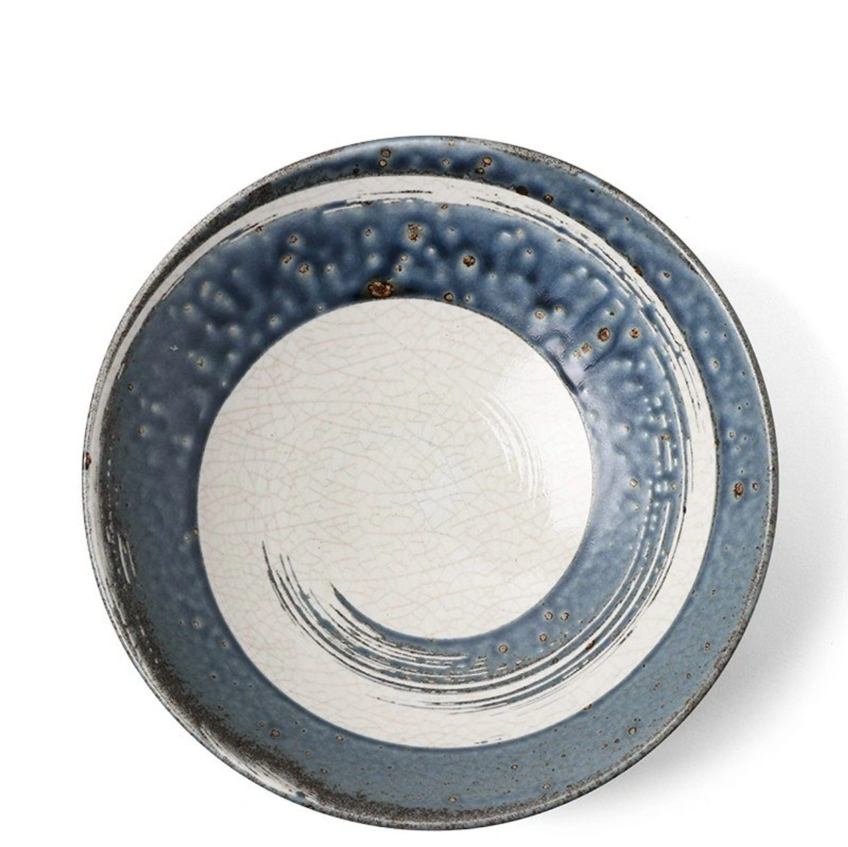 Blue Swirl Serving Bowl