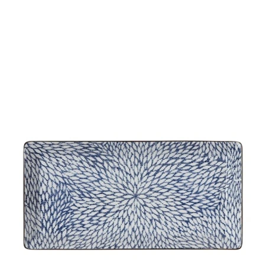 Blue Mums Rectangle Plate