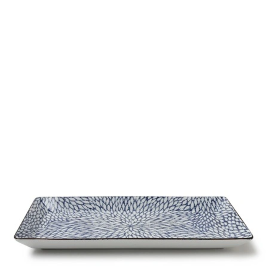 Blue Mums Rectangle Plate