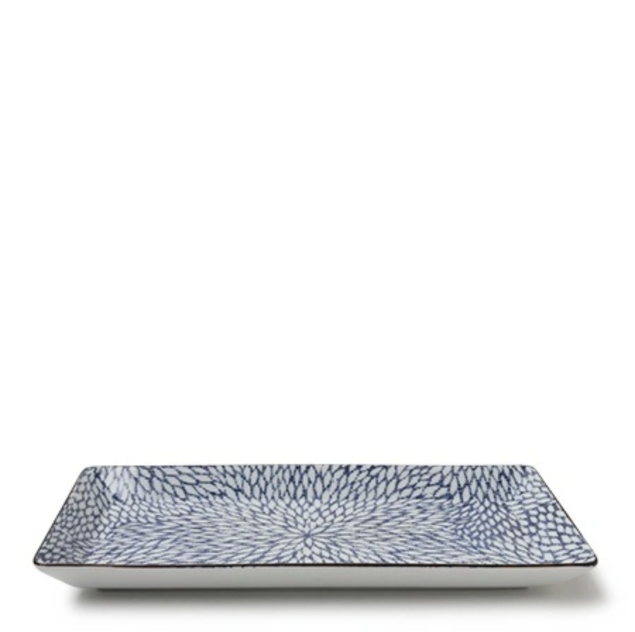 Blue Mums Rectangular Plate