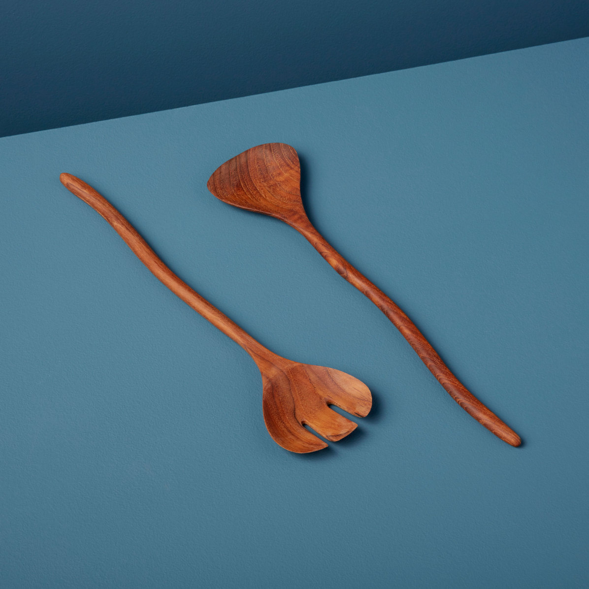 Teak Wide Serving Set