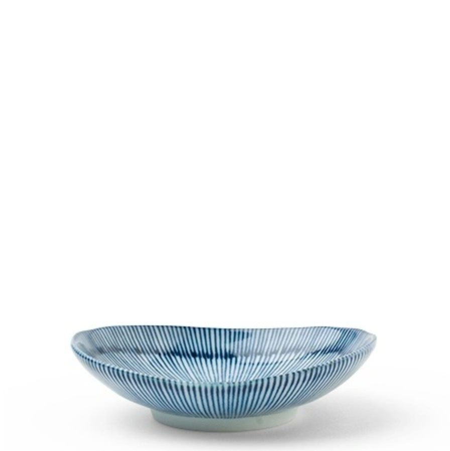 Blue Aura Oval Bowl