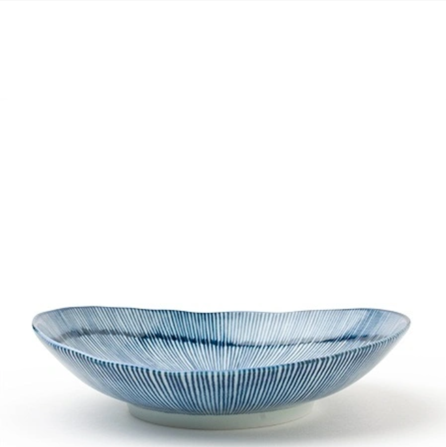 Blue Aura Oval Bowl