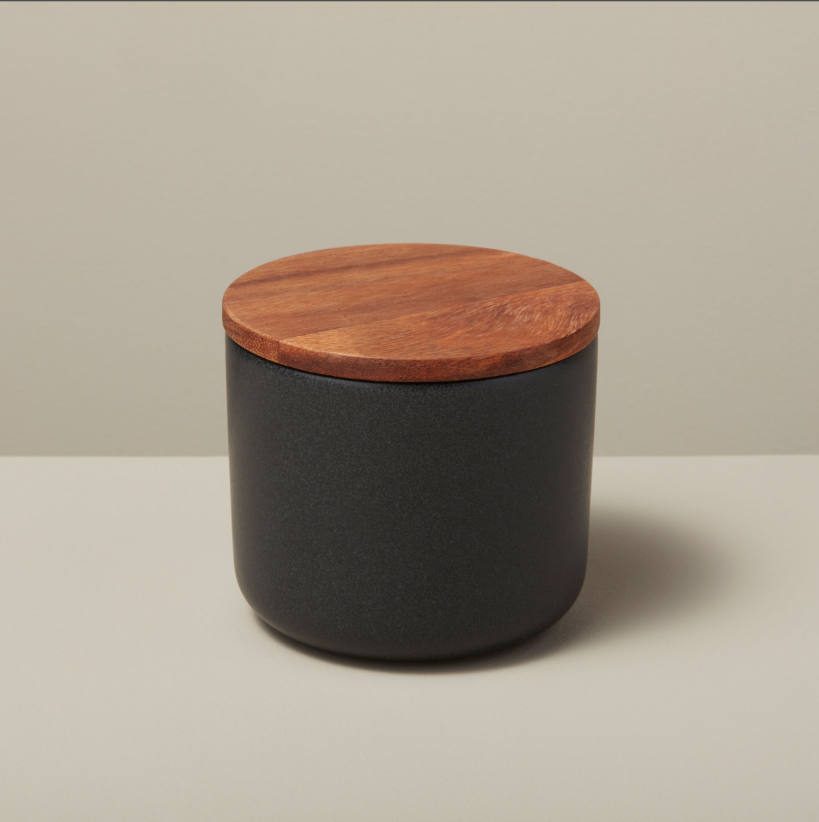 Stoneware Canister, Black