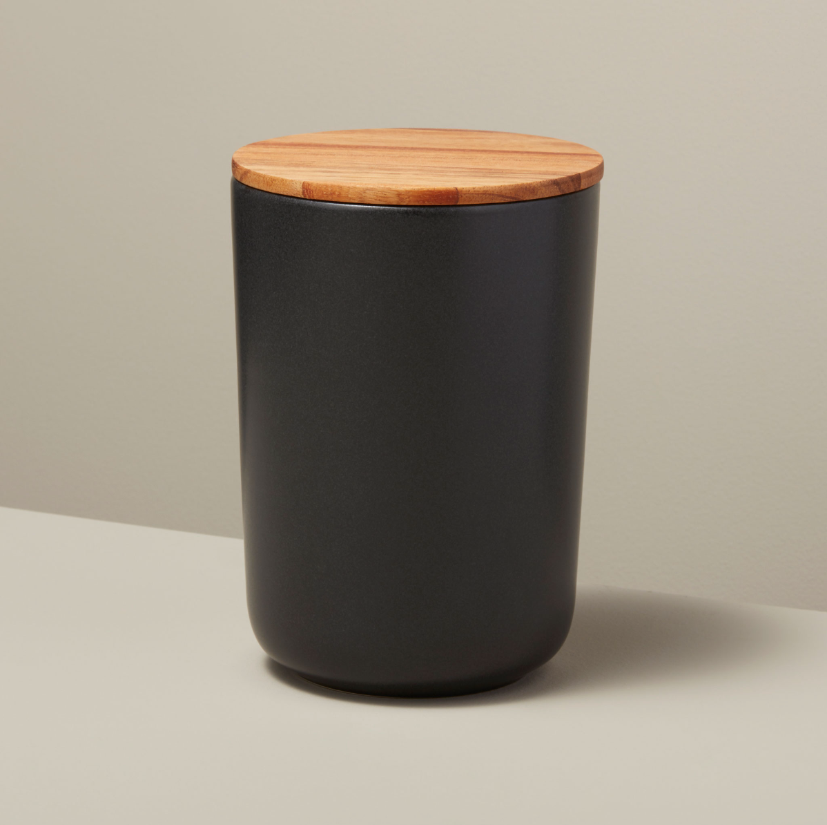 Stoneware Canister, Black