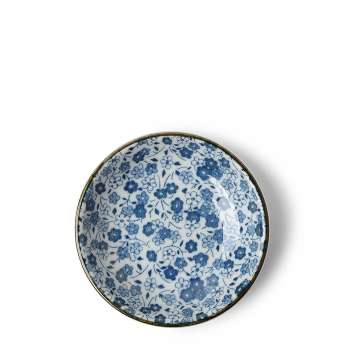 Indigo Flowers Sauce Dish