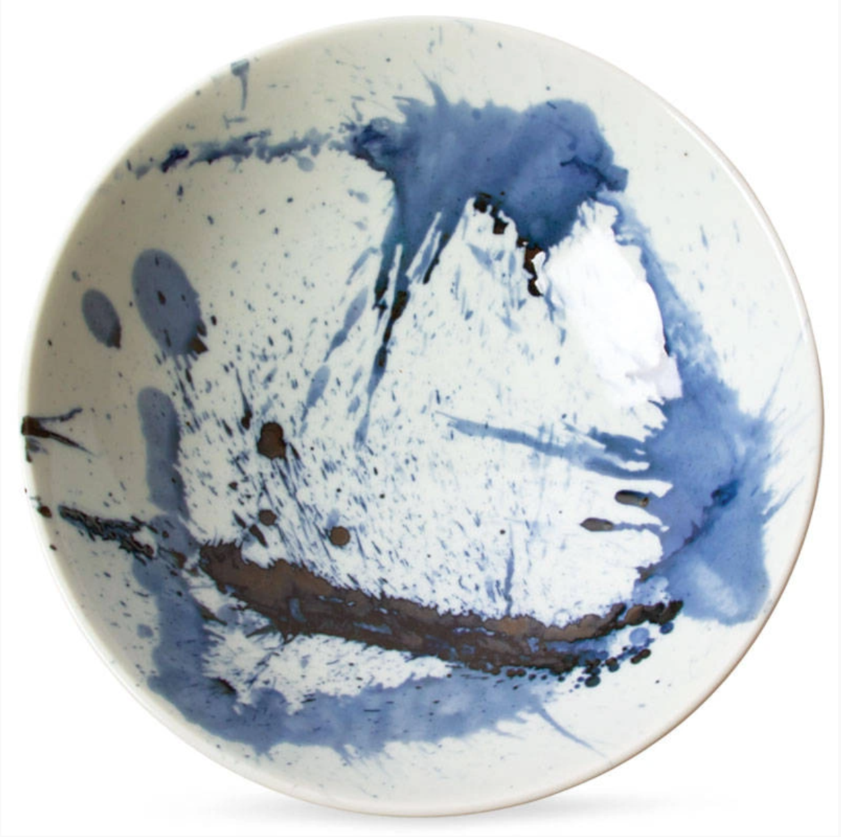 Blue Paint Serving Bowl