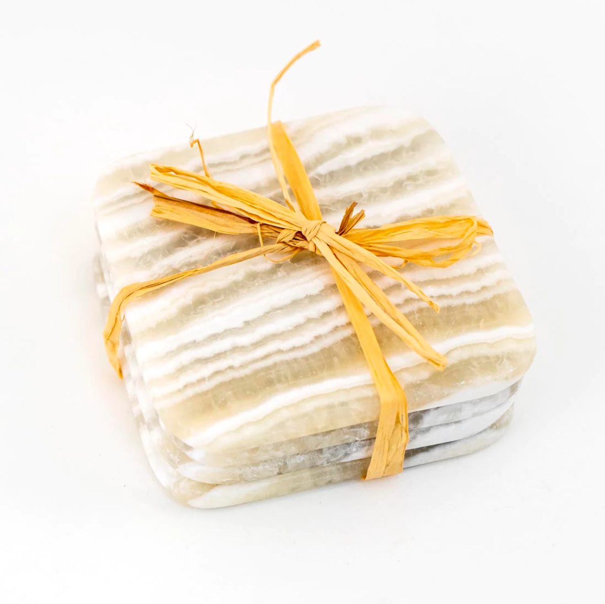 Alabaster Coasters, Set of 4