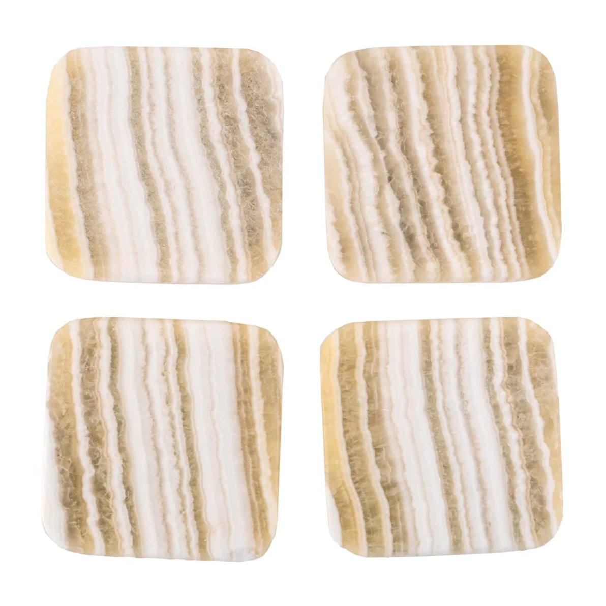 Alabaster Coasters, Set of 4