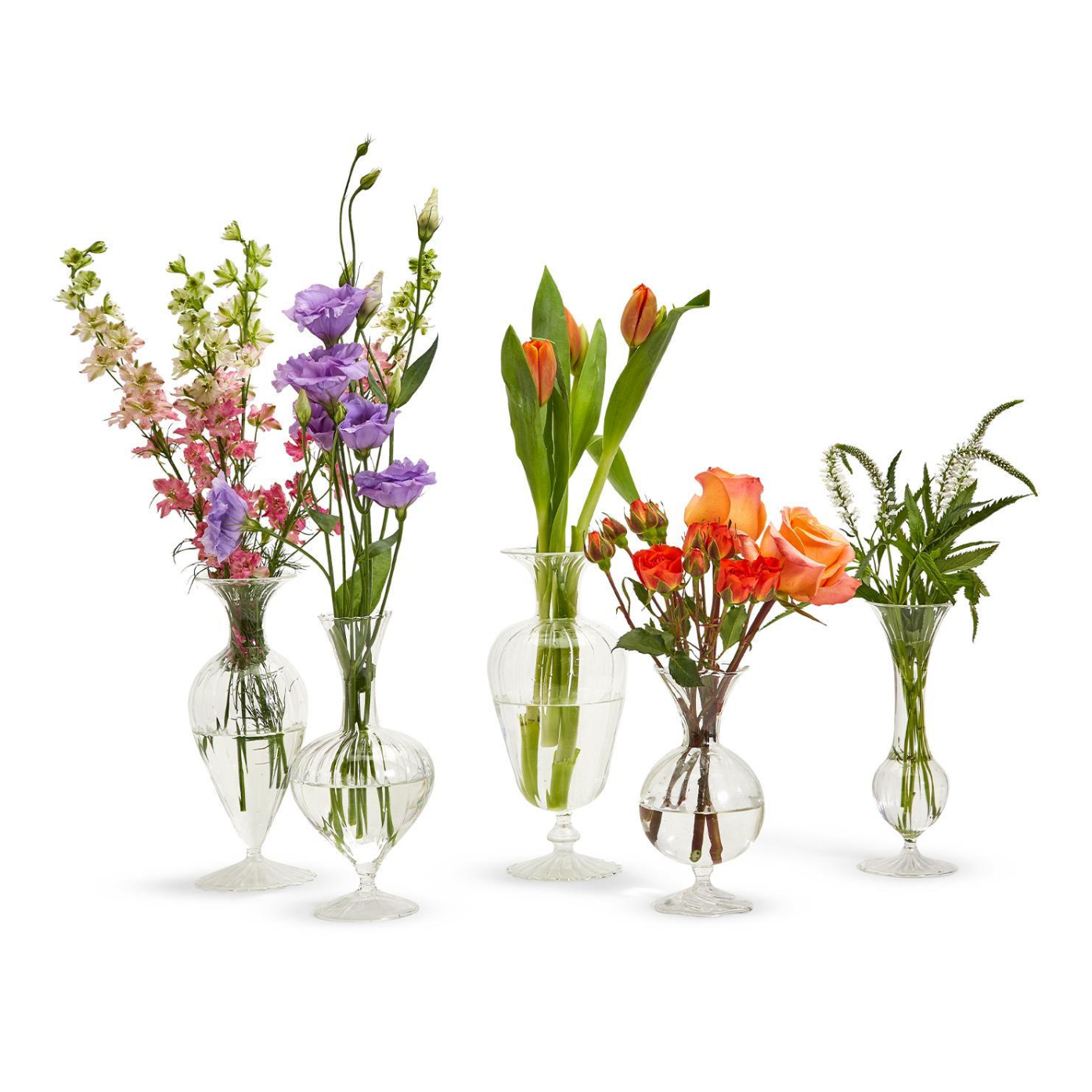 Fluted Glass Vases