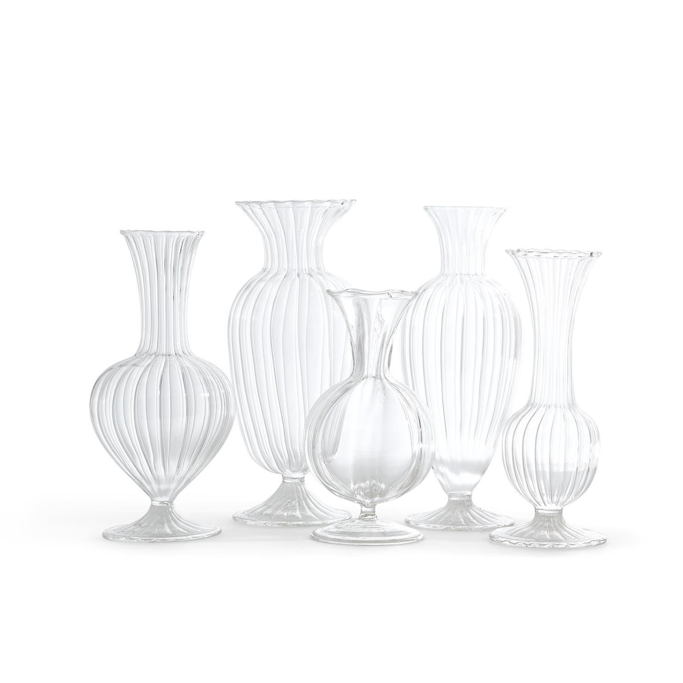 Fluted Glass Vases