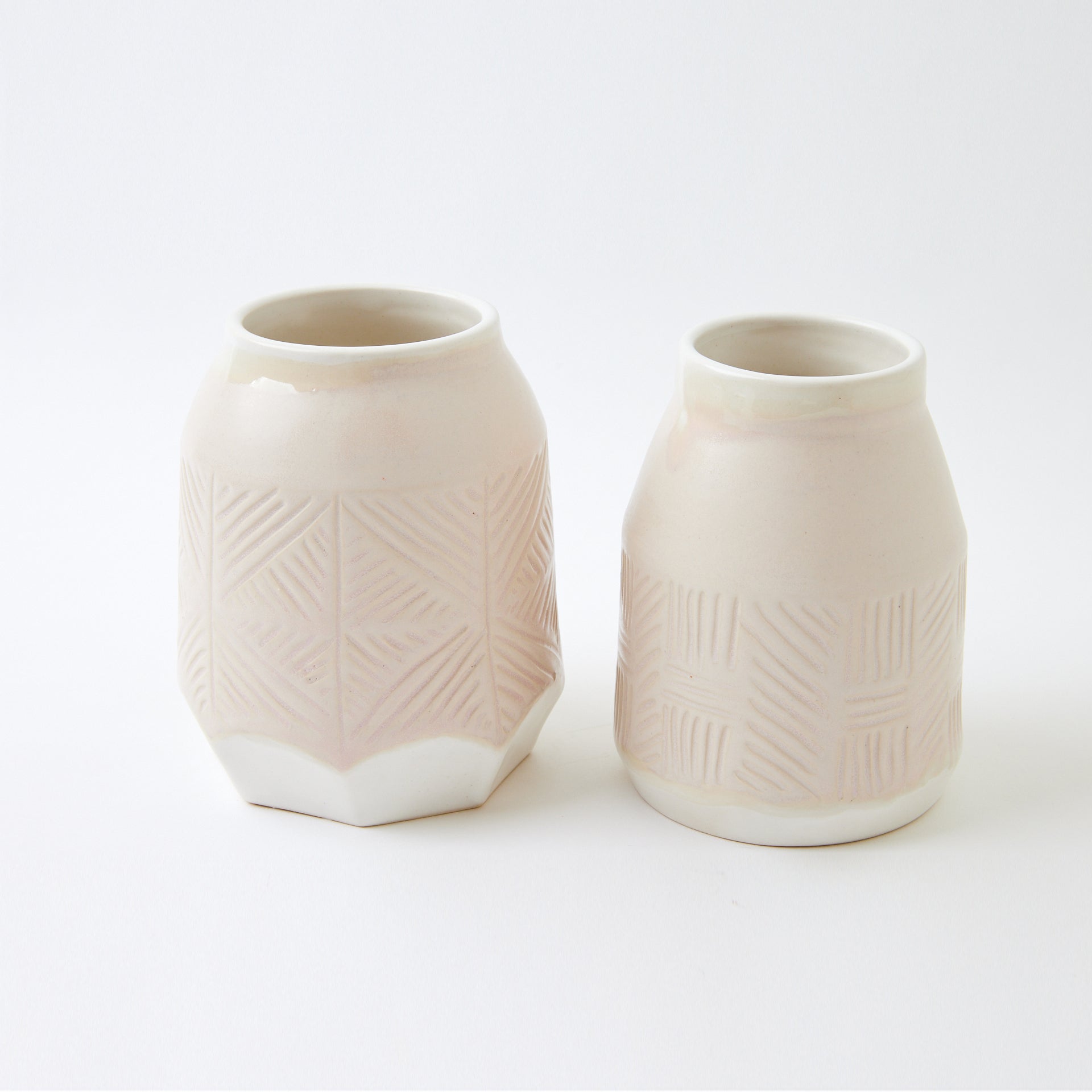 Abalone & Alabaster Carved Vase